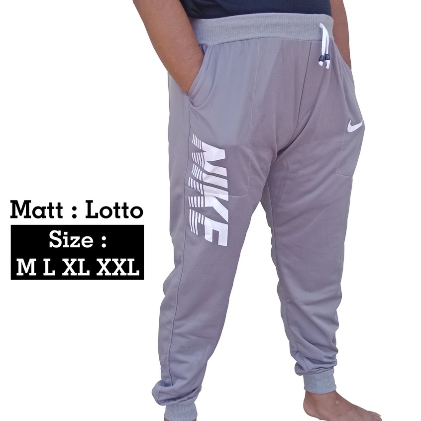 CELANA PANJANG JOGGER SABLON DEWASA CELANA HARIAN PRIA WANITA JUMBO SWEATPANTS TRAINING SIZE M SAMPAI XXL JOGER OLAHRAGA GYM BAHAN LOTTO PREMIUM