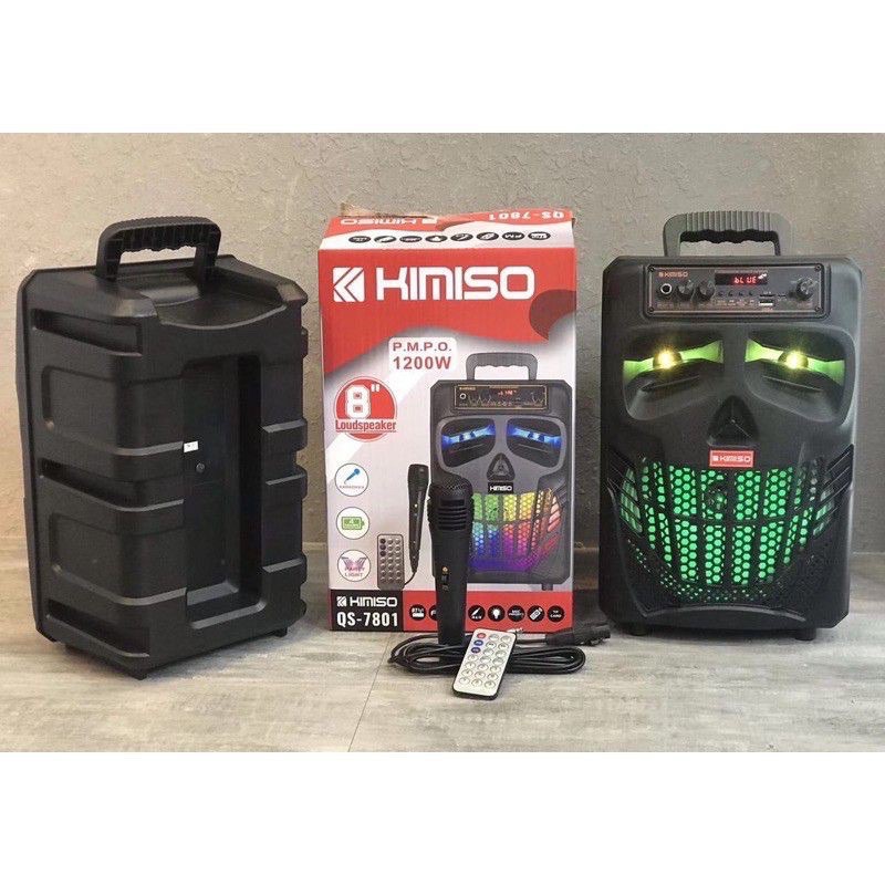 PROMO SPEAKER KIMISO ORIGINAL QS-7801 8inch BONUS MIC KARAOKE PLUS REMOTE QS7801