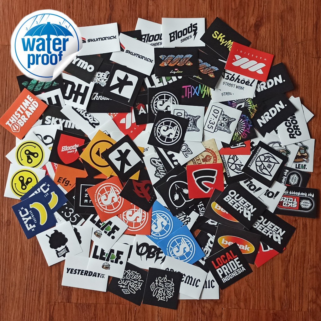 Stiker Brand Distro Lokal Indonesia Waterproof Anti Air Sticker Logo Clothing Kamar Motor Kaca Dll Shopee Indonesia