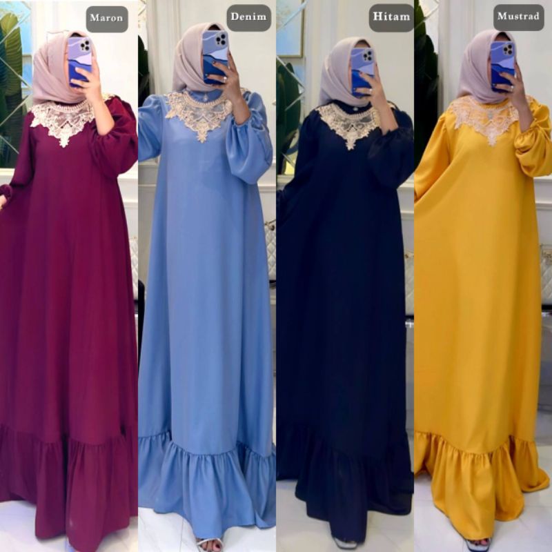 NEW DRESS RENDA SULTAN PREMIUM VIRAL DRESS SS RENDA KEKINIAN