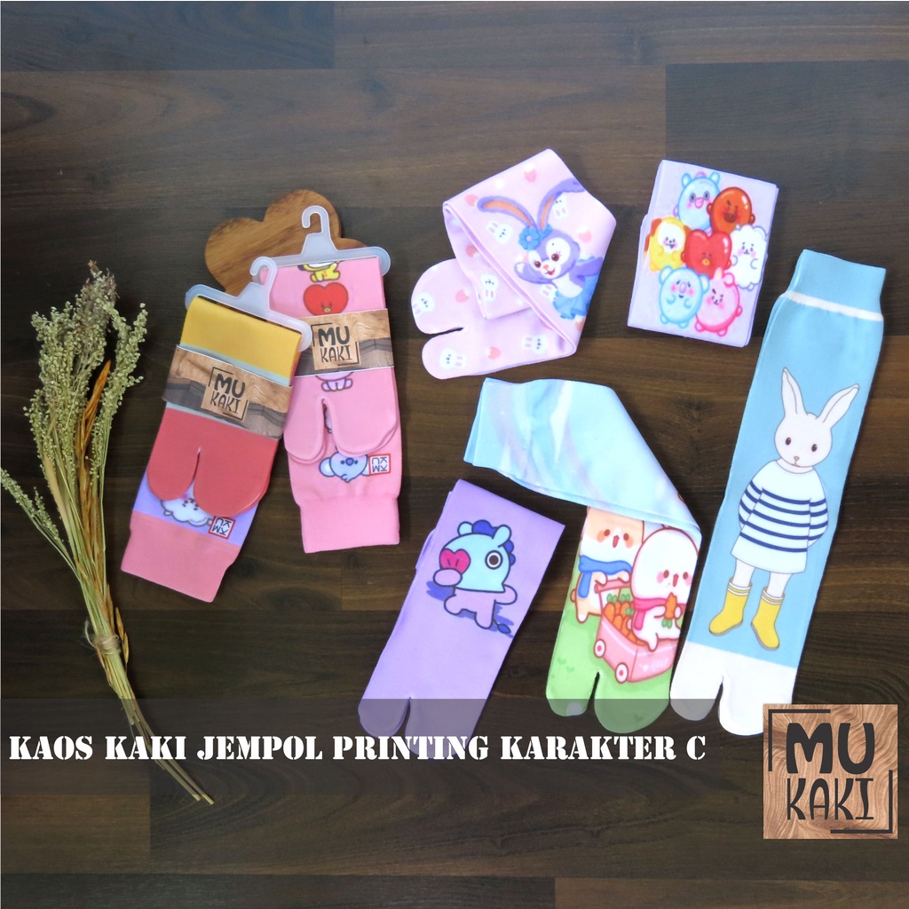 Kaos Kaki Jempol Printing Dewasa Karakter Mukaki 3