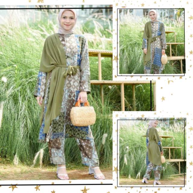 One set/pakaian wanita/tunik/katun rayoon