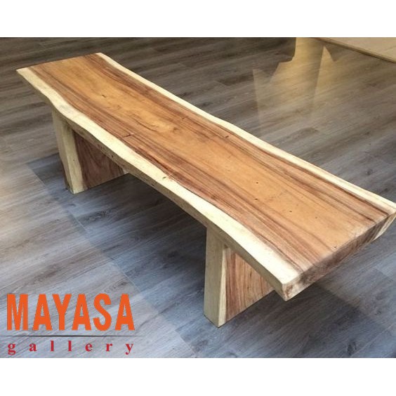 Bangku Teras Bangku Makan Minimalis Natural Semi Kayu Trembesi