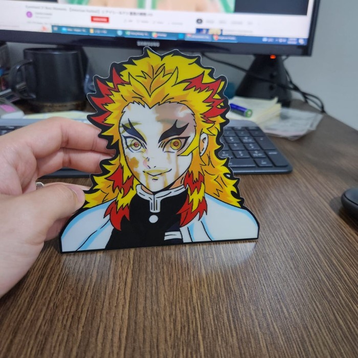

STIKER 3D MOTION LENTICULAR ANIME - D0011 - Demon Slayer - Rengoku