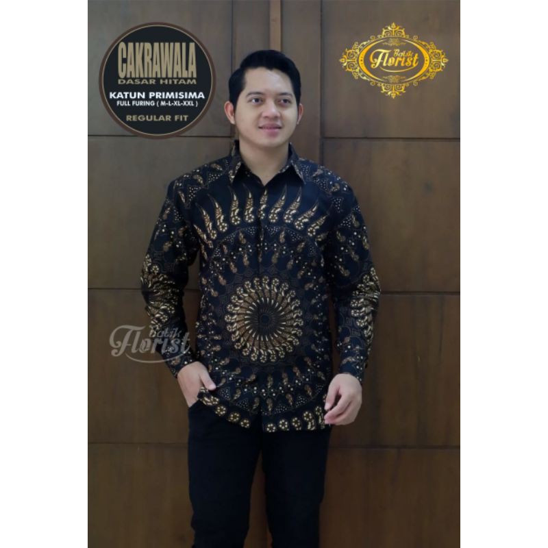 BATIK PRIA MATAHARI BAJU BATIK PRIA LENGAN PENDEK PANJANG KEMEJA BATIK PRIA HEM BATIK SOLO