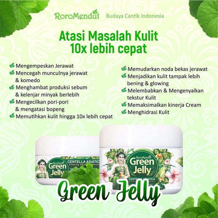 BABEE - SKINCARE RORO MENDUT RED JELLY &amp; GREEN JELLY MINI 15 GRAM / GLOWING SKIN / ACNE PRONE