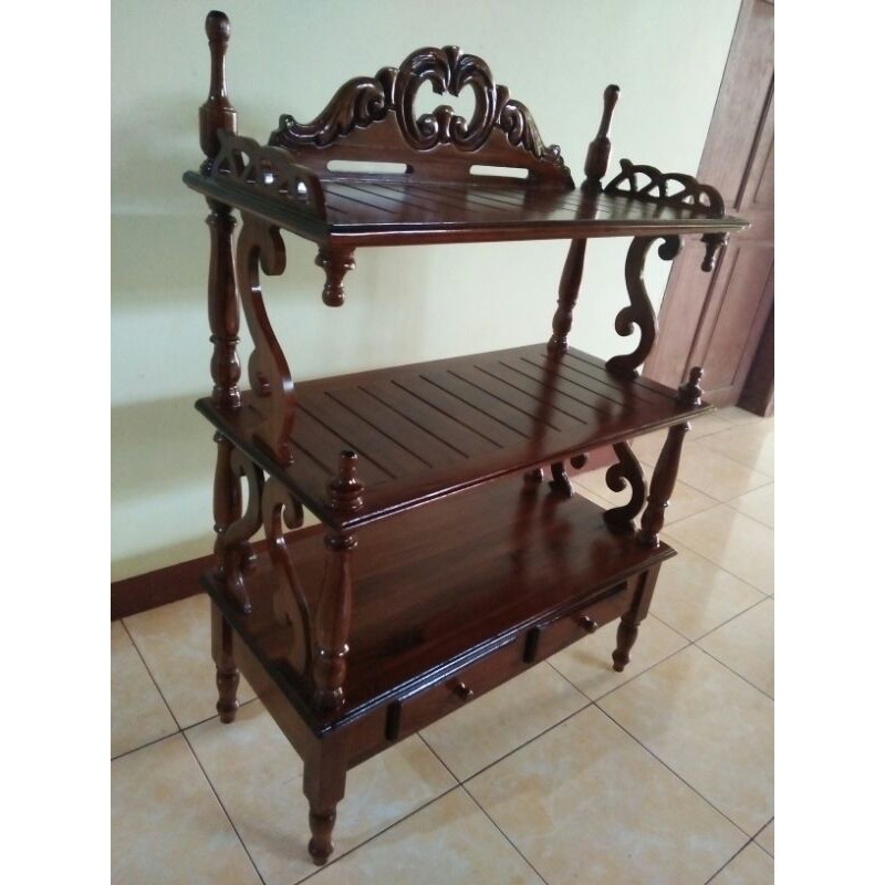 Rak sepatu kayu jati. rak serbaguna unik dengan laci mebel jepara