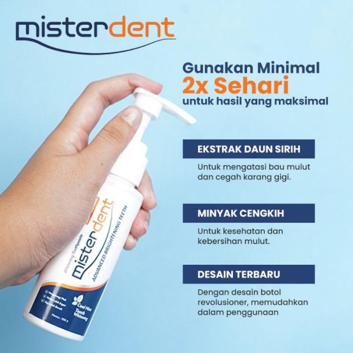 Pemutih Gigi MISTERDENT ADVANCED BRIGHTENING Perontok Karang Gigi