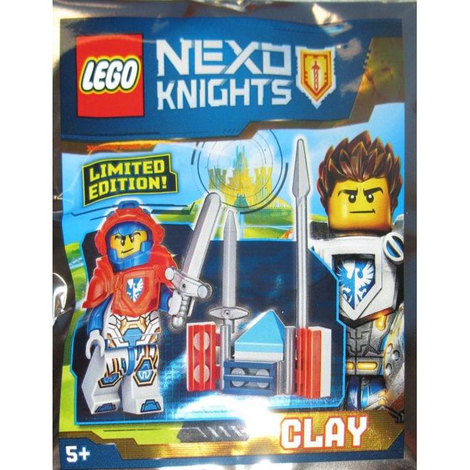 Terlaris Lego Nexo Knights - Clay & Weapon Rack Exclusive Foil Hot Sale