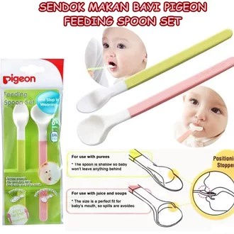 PIGEON FEEDING SPOON SET 6M+ /  SENDOK MAKAN BAYI