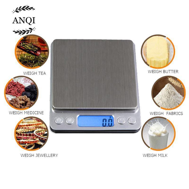 ANQI1888 Timbangan Kopi / Bumbu Dapur / Emas / Timbangan 3kg / Digital Kitchen Scale