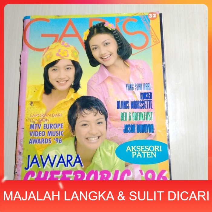 Majalah GADIS No.32 Des 1996 DESY RATNASARI BELLA IRA (RARE ITEM) Langka