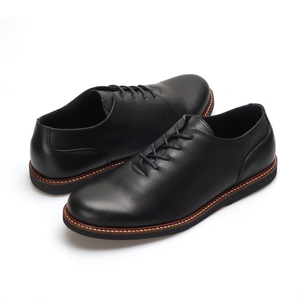 AMEDEO BLACK ORIGINAL x GREATA Sepatu Kulit Sapi Asli Full Hitam Pria Formal Pantofel Tali Kerja Kantor Dinas Resmi Guru Kantoran Pesta Undangan Wedding Kondangan Nikah Kuliah Semi Casual Derby Modern Oxford Genuine Leather Footwear Keren Terbaru Branded