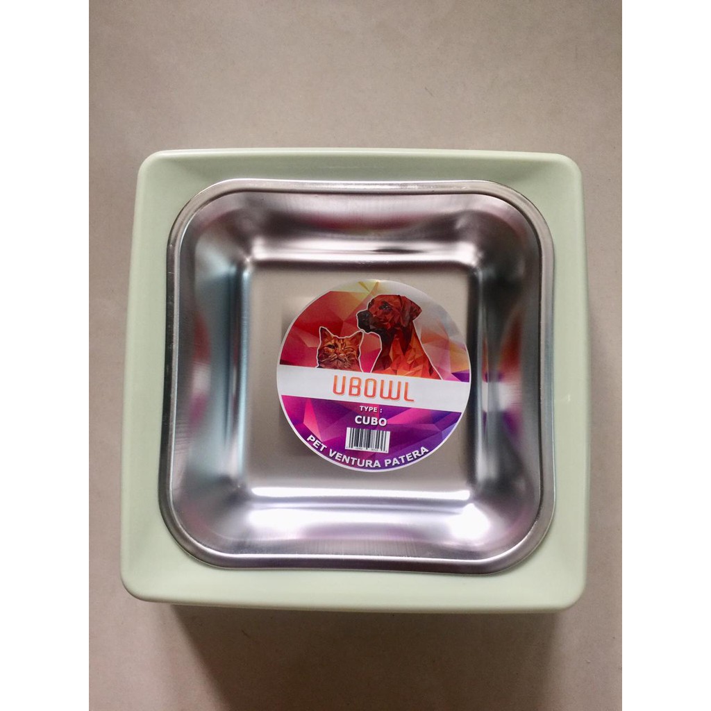 UBOWL Cubo Single Tempat Makan Minum Kucing Anjing Stainless Size S