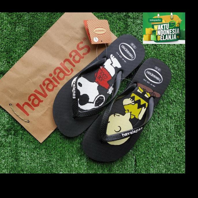Promo Sendal Jepit Havaianas / Sandal Distro Pria Wanita - Snoopy - 39 Termurah