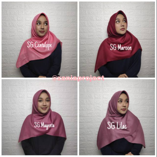 SHINAR GLAMOUR LASERCUT GLITER SEGIEMPAT POLOS HIJAB