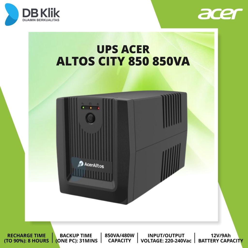 UPS ACER Altos City 850 850VA 480Watt - Acer Altos City 850 UPS 850VA