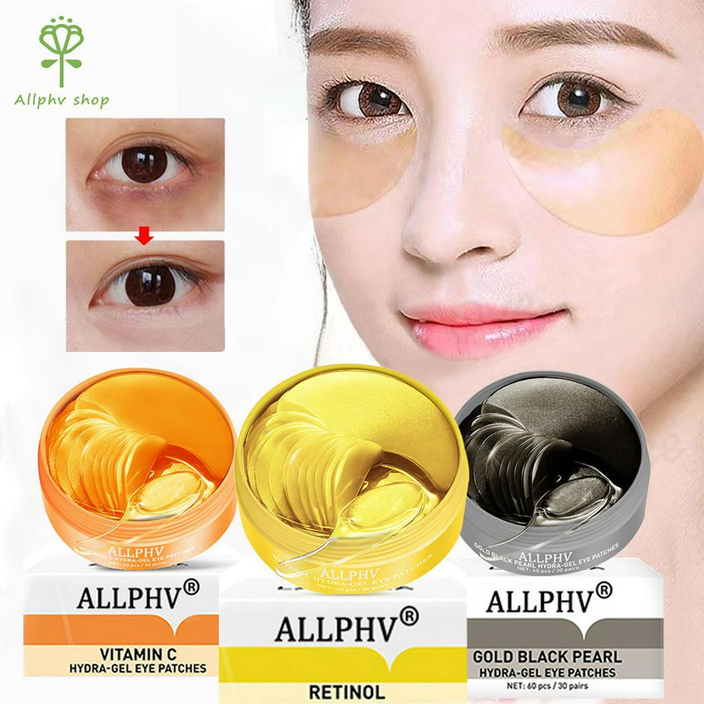 ALLPHV Masker Mata Eye Patches eye mask - gold black pearl hydra/Vitamin C/retinol hydra/Hyaluronic Acid/Rose-gel masker wajah