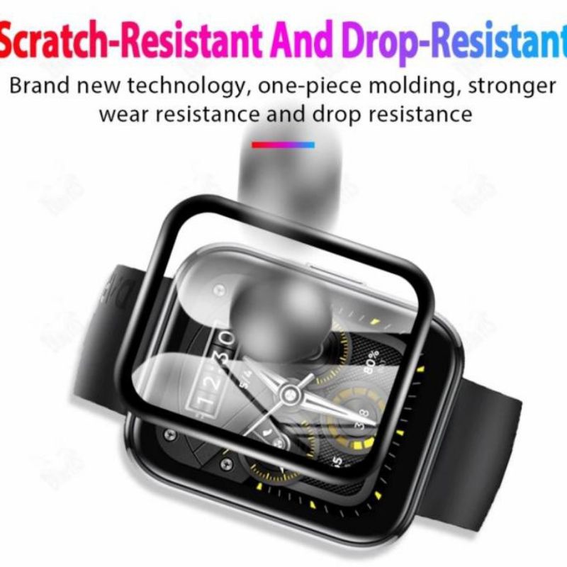 Realme Watch 2 / 2 Pro Anti Gores TPU Screen Guard Protector Clear Lis Hitam Watch 2 / 2pro-4