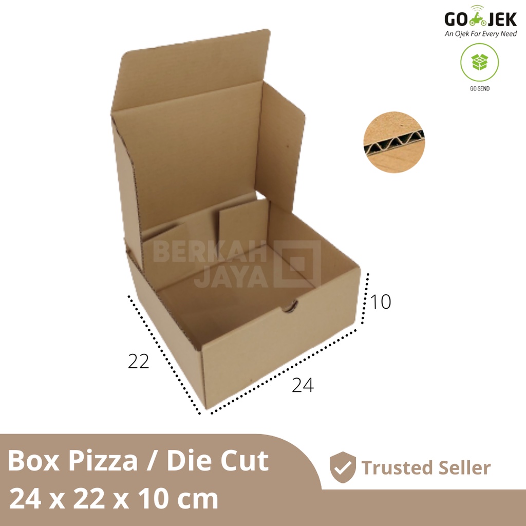 

Box Pizza / Kardus / Hampers / Dus Packing / Gift Box / Box Snack / Kado Wisuda / Die Cut / Aksesoris - 24 X 22 X 10 cm (Kardus Pizza 24 x 22 x 10 cm)