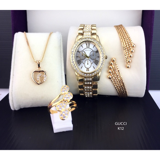 Paket jam tangan set Gucci