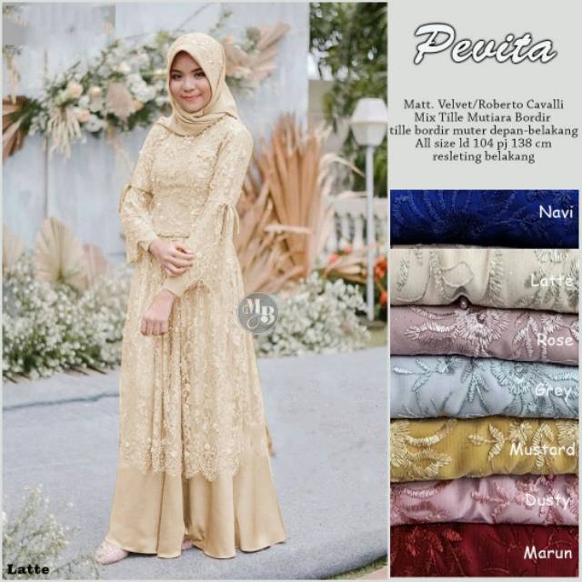 PEVITA GAMIS TILLE MUTIARA ORI MB harga ekonomis top quality