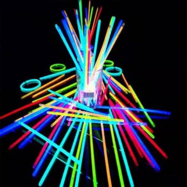 Gelang Stick glow stik glowing in the dark pipa berlampu warna warni cahaya