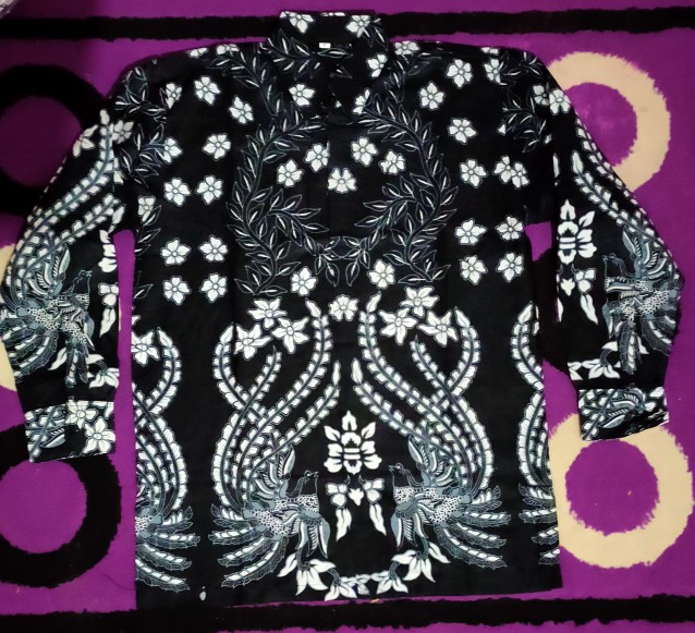 Kemeja Batik Pria Lengan Panjang Size M L Xl Xxl Bswart Batik Hrb026 Kenango Panjang Padi
