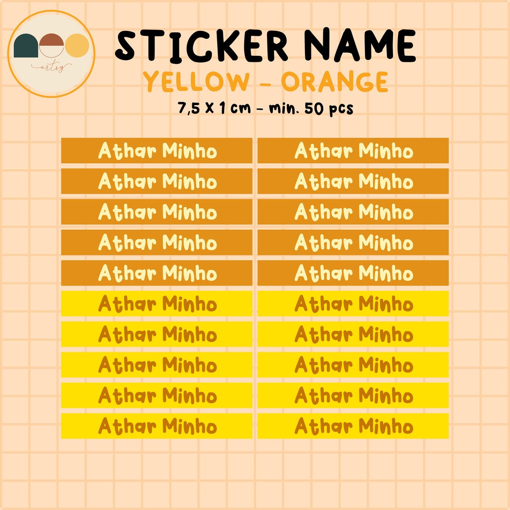 

Stiker Cutting Nama / Label Nama / Stiker Pensil Pulpen / Stiker Buku / Cutting Sticker