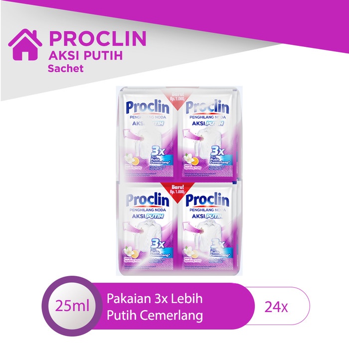 Proclin Aksi Putih Sachet 25ml - 24pcs MURAH Murah ORIGINAL Original