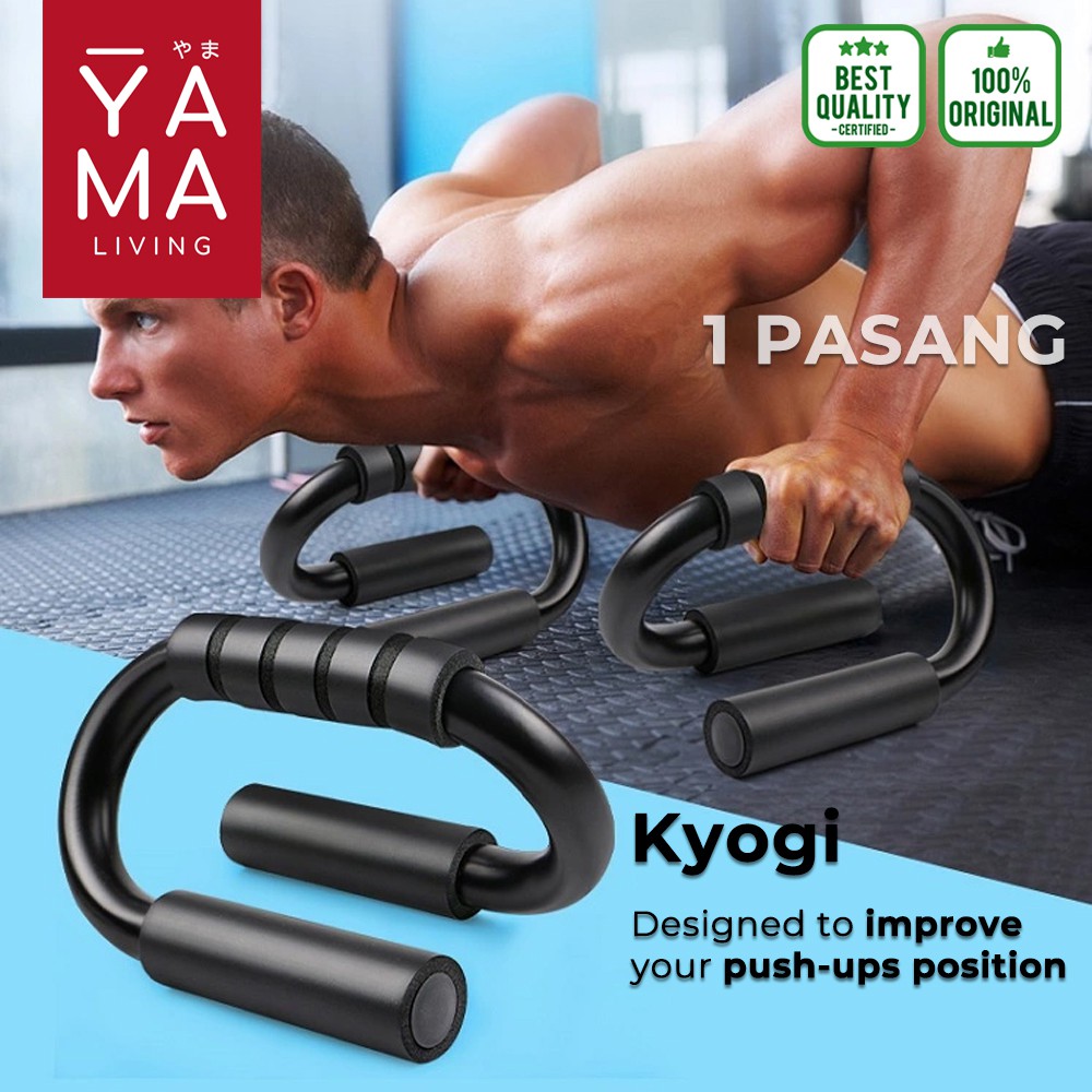 YAMA KYOGI Push Up Stand Bar Alat Bantu Push Up Bar Olahraga Fitness