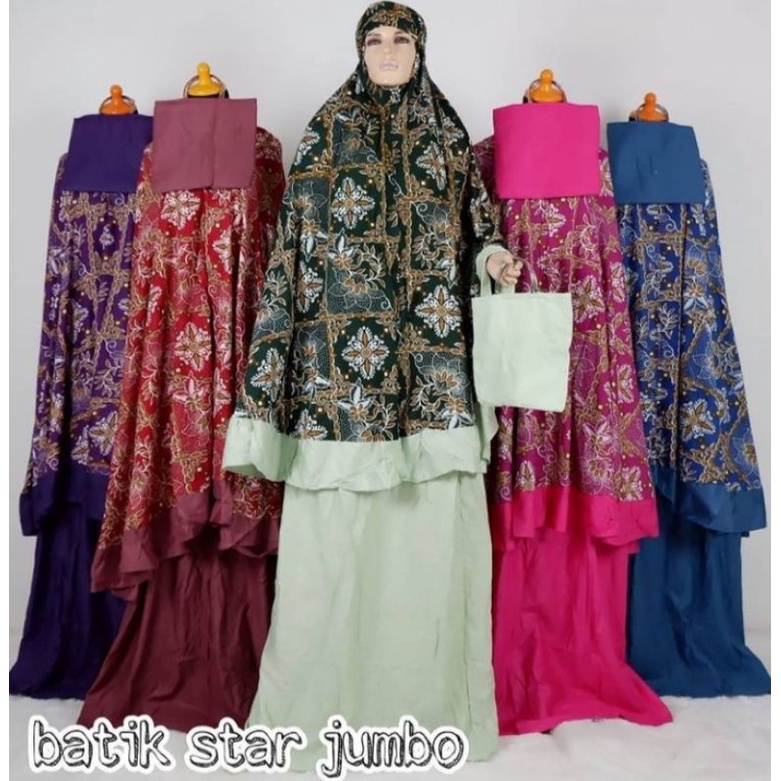 Mukena dewasa rayon super"batik bunga jumbo"