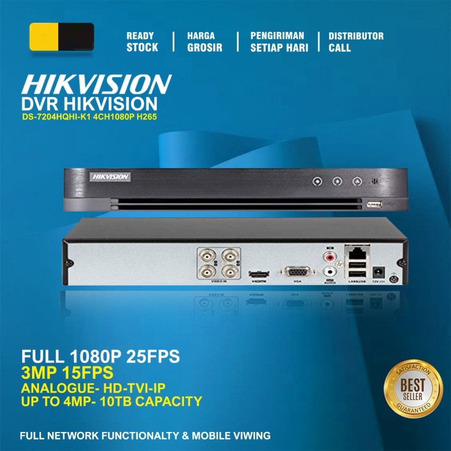 PAKET CCTV HIKVISION 2MP 4 KAMERA HDD 500GB SIAP PASANG