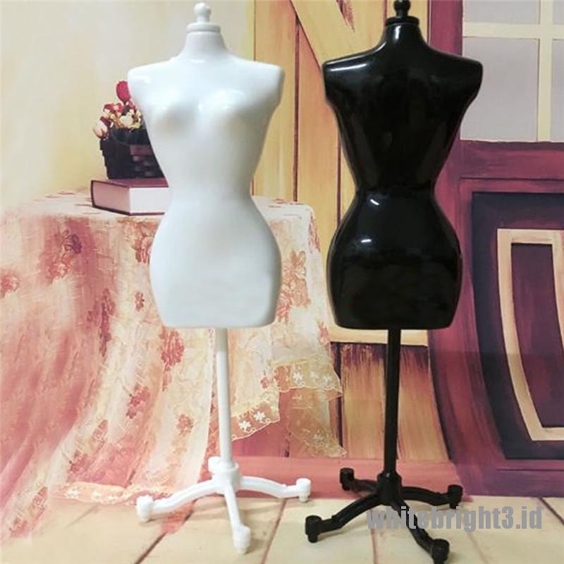 (white3) Manekin Stand Display Holder Dress / Pakaian Boneka