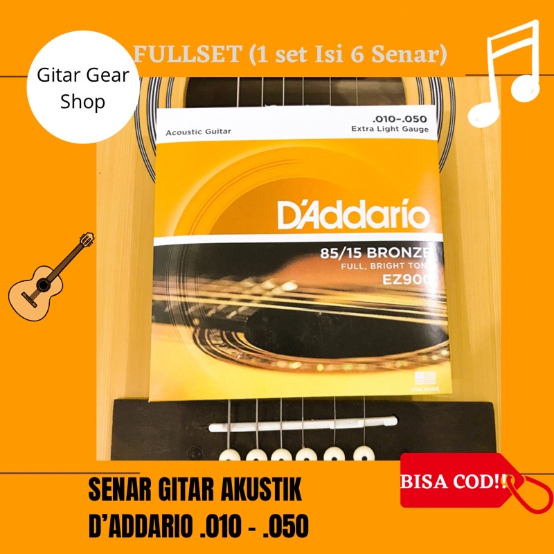 SENAR GITAR AKUSTIK TALI GITAR AKUSTIK SENAR D ADDARIO SENAR D'ADDARIO SENAR GITAR D ADDARIO SENAR GITAR AKUSTIK D ADDARIO SENAR D ADDARIO SENAR AKUSTIK SENAR GITAR STRING SENAR GITAR STRINGS .010 SEMI-PREMIUM EZ900