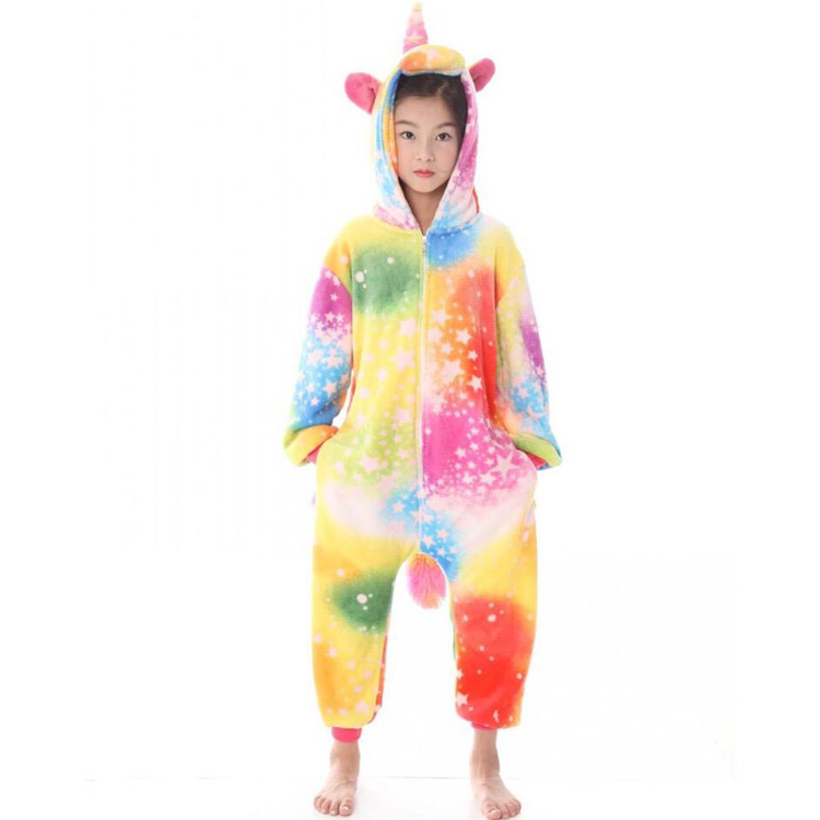 BAJU ONESIE KOSTUM UNICORN RAINBOW STARS KUDA PONY COSPLAY PIYAMA ANAK BAJU TIDUR