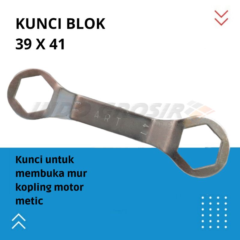 Kunci Blok Kunci Kopling CVT 39 ×41 Coupling Nut Wrench 39 x 41 mm Kunci Pembuka Baut Kopling Murah