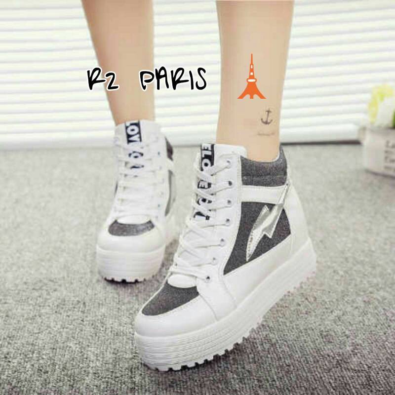 Sneakers Boots Zuper ( putih, hitam, merah)