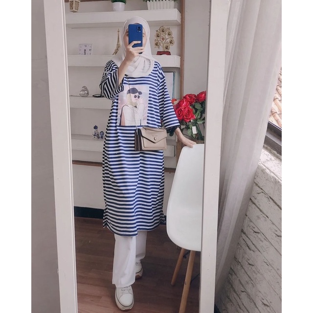 Long stripe tunik