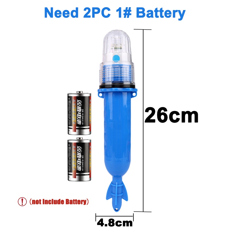 Ocean Lampu LED Elektronik Anti Air Bahan Plastik Untuk Memancing Di Laut