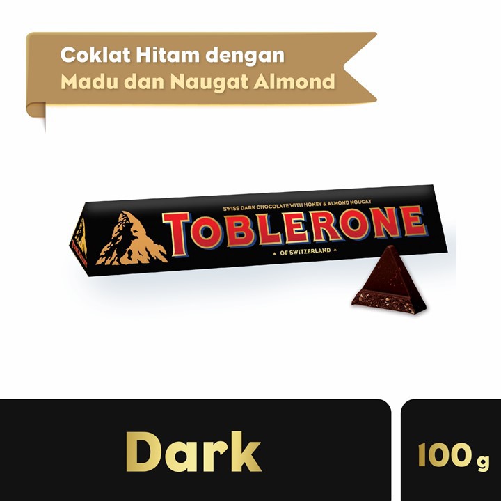 Promo Harga Toblerone Chocolate Bitter Sweet 100 gr - Shopee