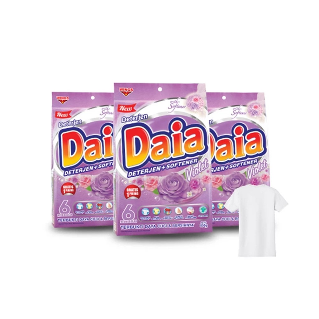 Daia Deterjen Bubuk Violet 800 gr x3