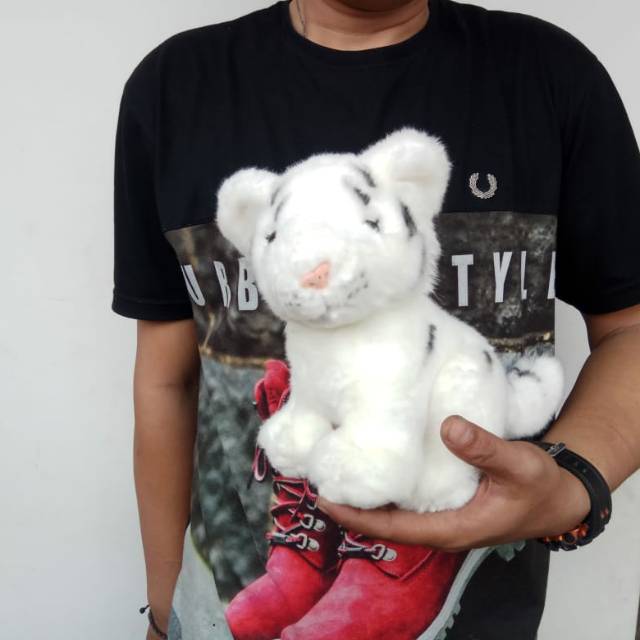 boneka animal tiger singa uk.30cm taman safari macan salju leon animal