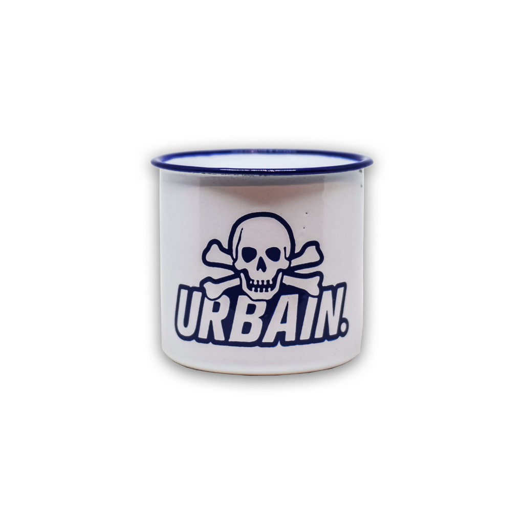 

Urbain Enamel Mug | Urbain Skull | White