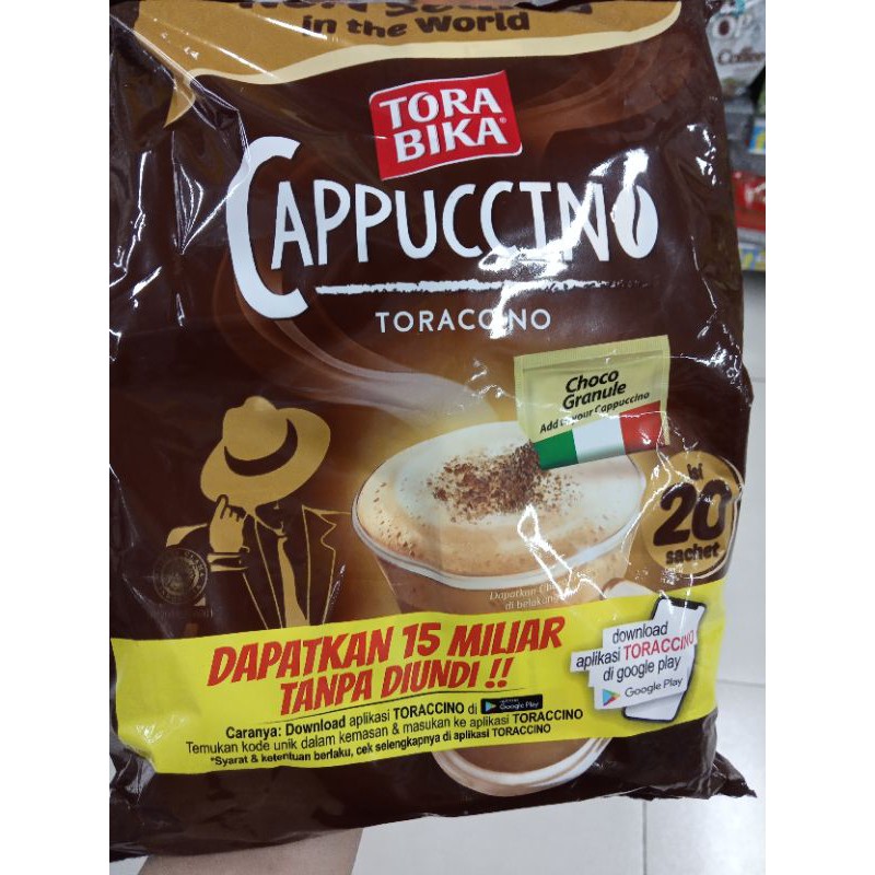 

torabika cappuccino 20sachet kemasan baru