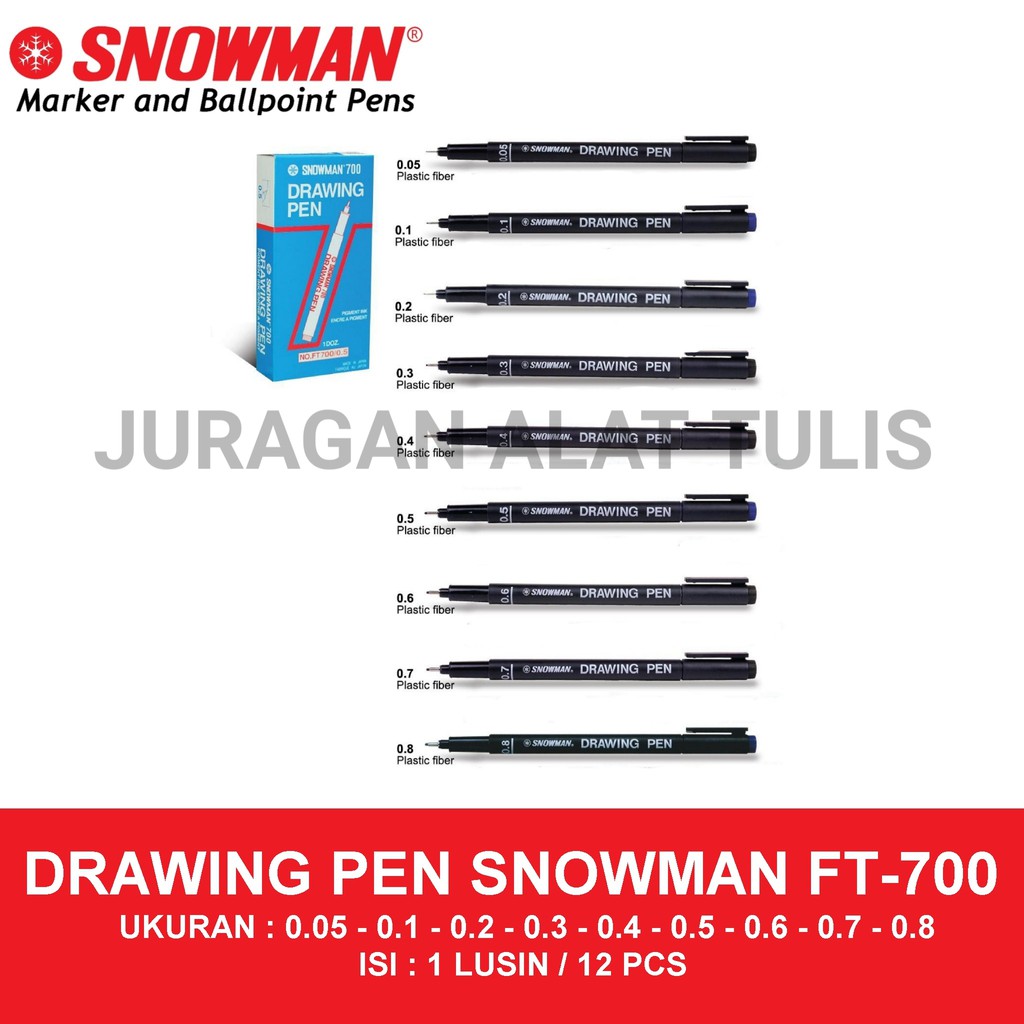 DRAWING PEN/CALIGHRAPHY PEN/PULPEN MEWARNAI/PULPEN KALIGRAFI SNOWMAN