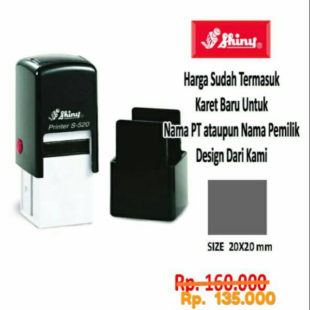 

stempel shiny printer S-520 size 20x20