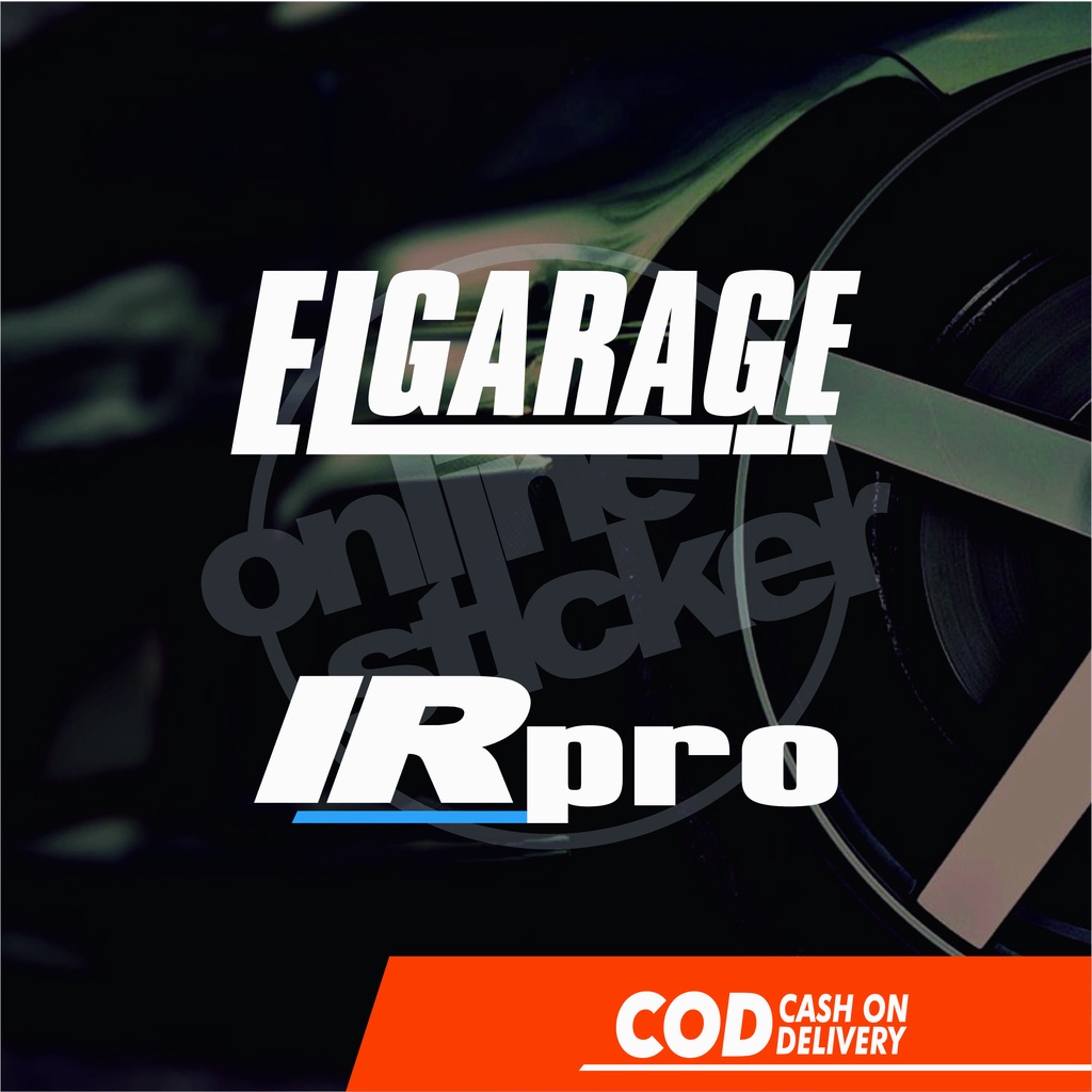 Stiker EL GARAGE - IR Pro menyala untuk mobil belakang | cutting sticker