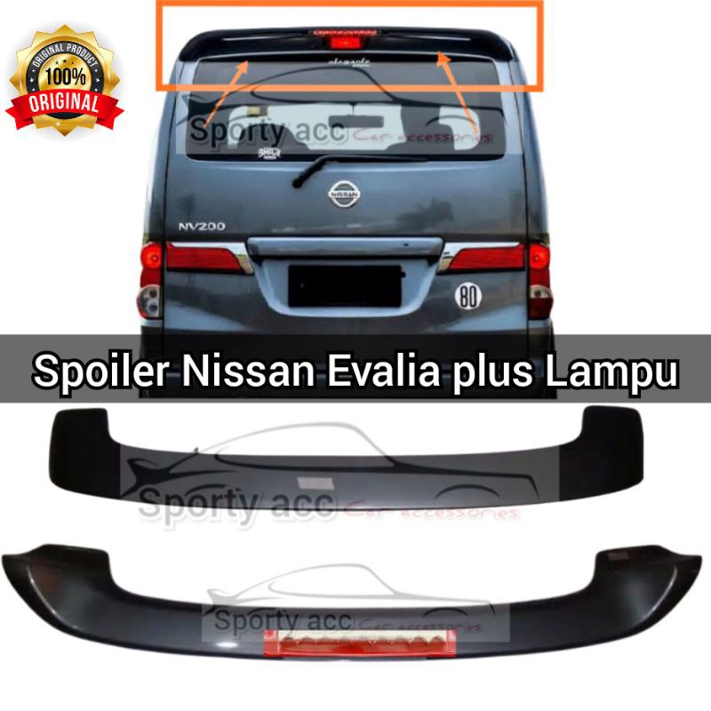 Spoiler Nissan Evalia plus lampu