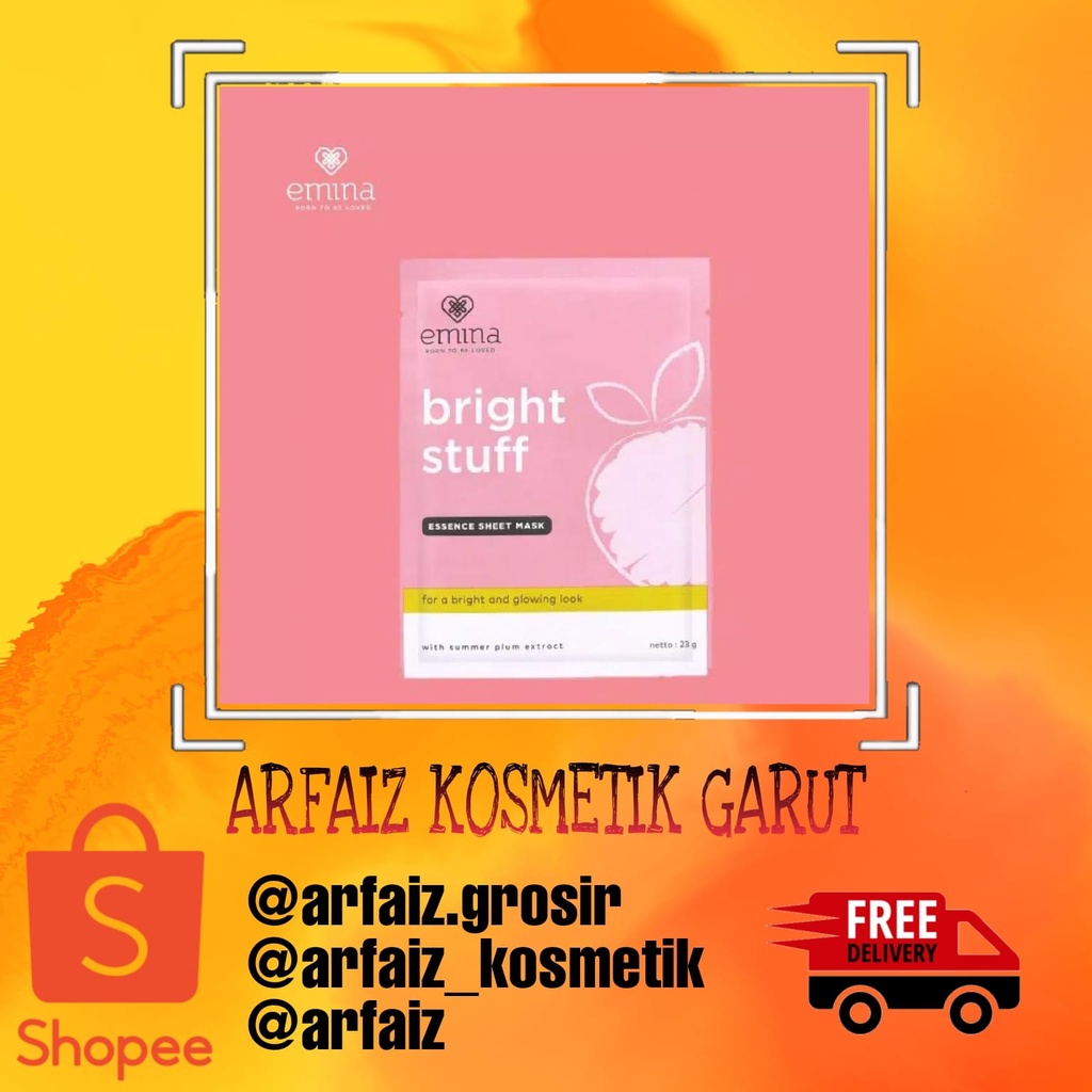 GROSIR - EMINA- BRIGHT STUFF ESSENCE SHEET MASK